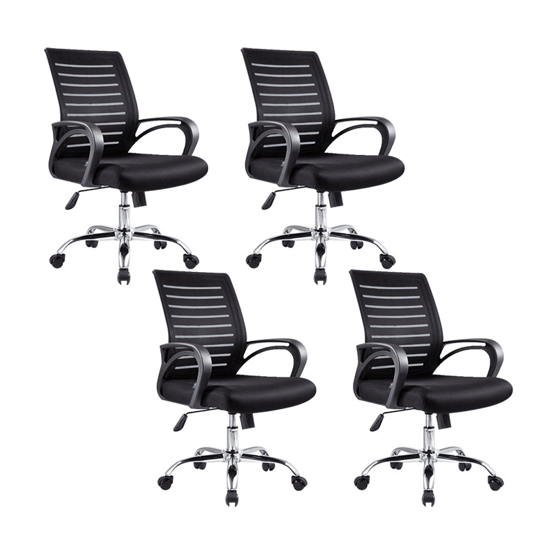 Contemporary Mid-Back Arm Chair Conference Microfiber Desk Chair