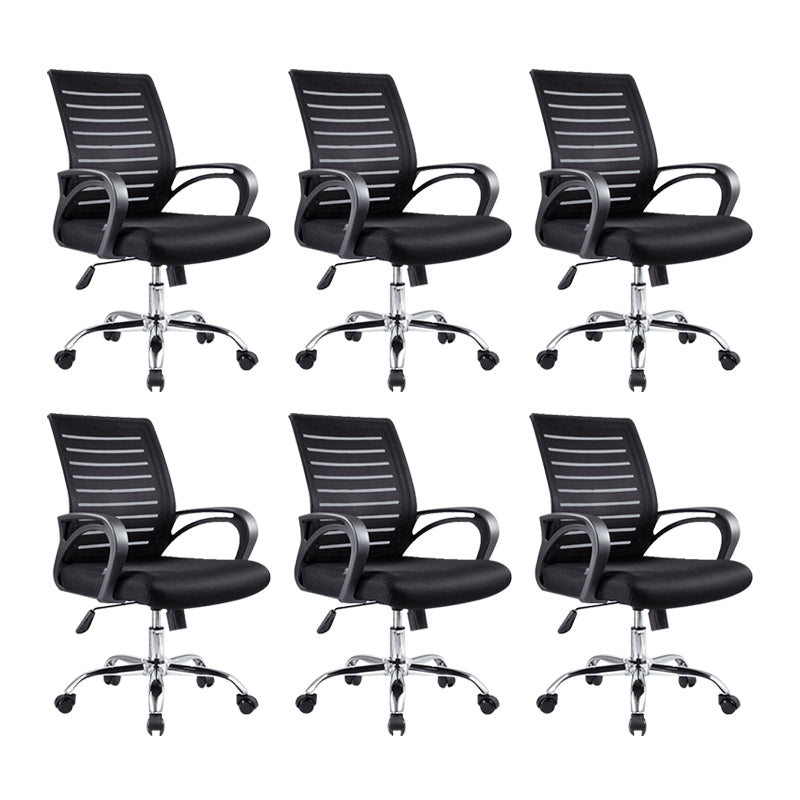 Contemporary Mid-Back Arm Chair Conference Microfiber Desk Chair