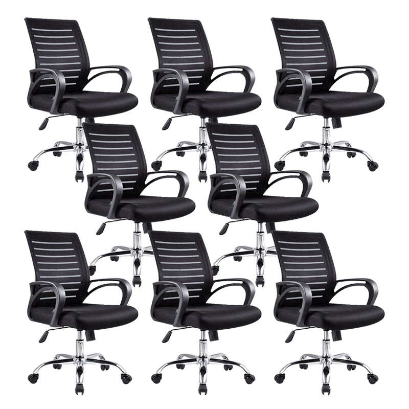 Contemporary Mid-Back Arm Chair Conference Microfiber Desk Chair