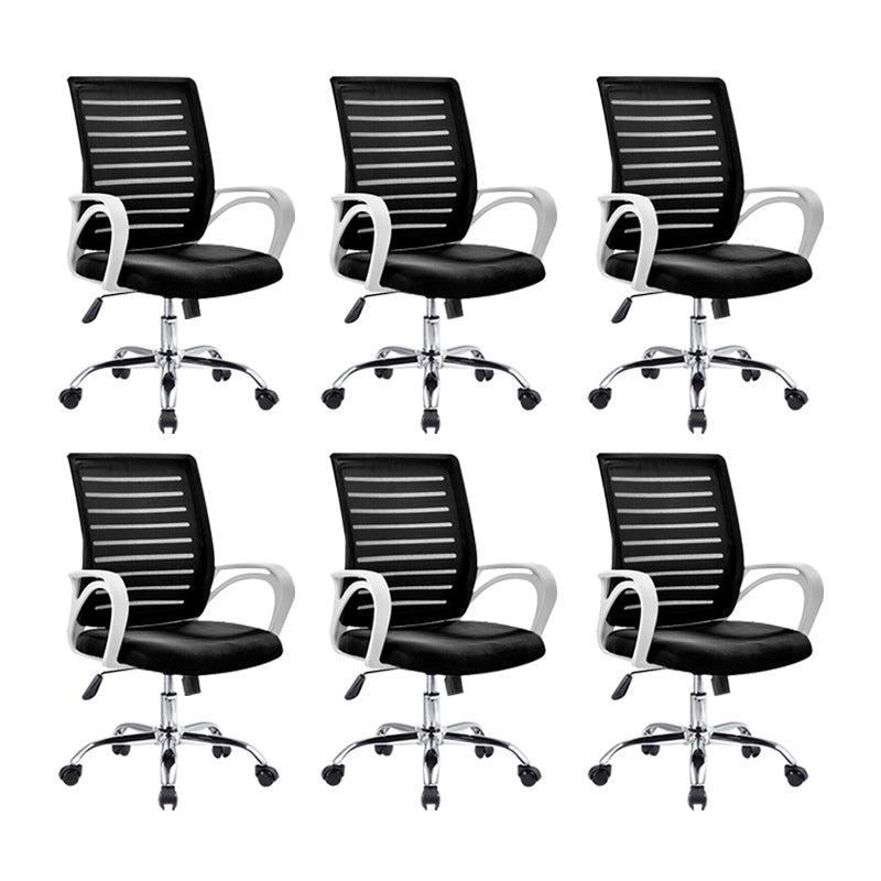 Contemporary Mid-Back Arm Chair Conference Microfiber Desk Chair