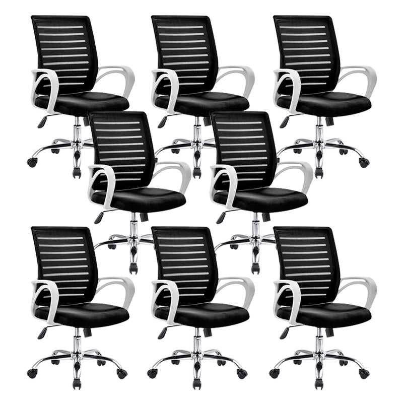 Contemporary Mid-Back Arm Chair Conference Microfiber Desk Chair