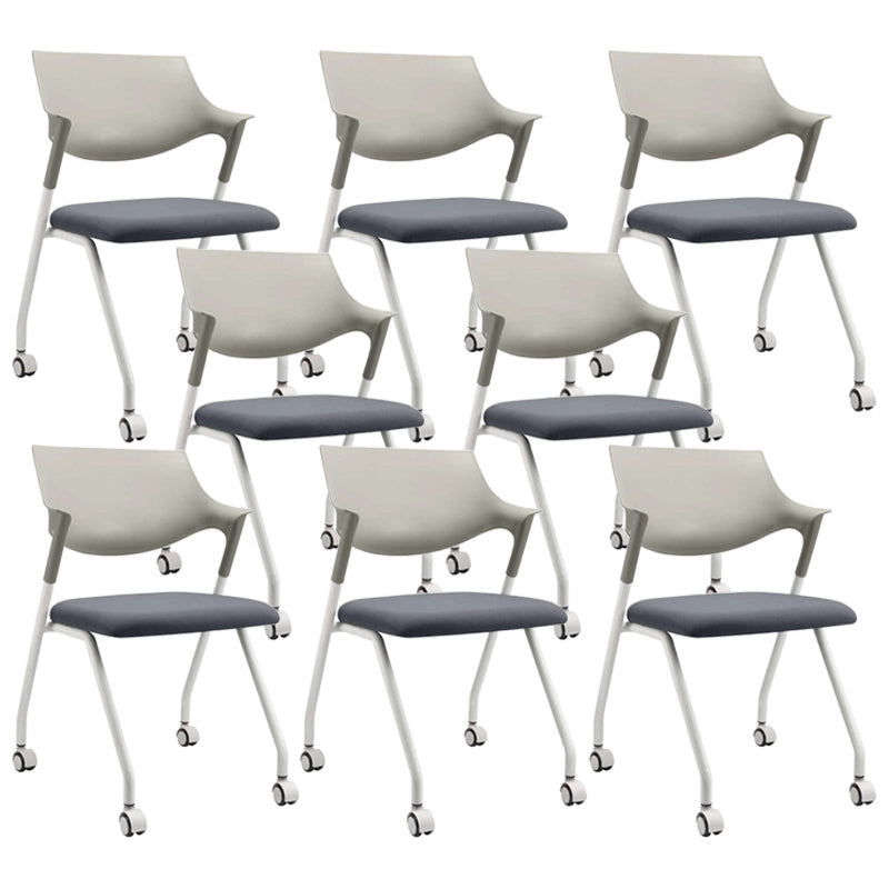 Contemporary Desk Chair Low Back Armless Upholstered Office Chair