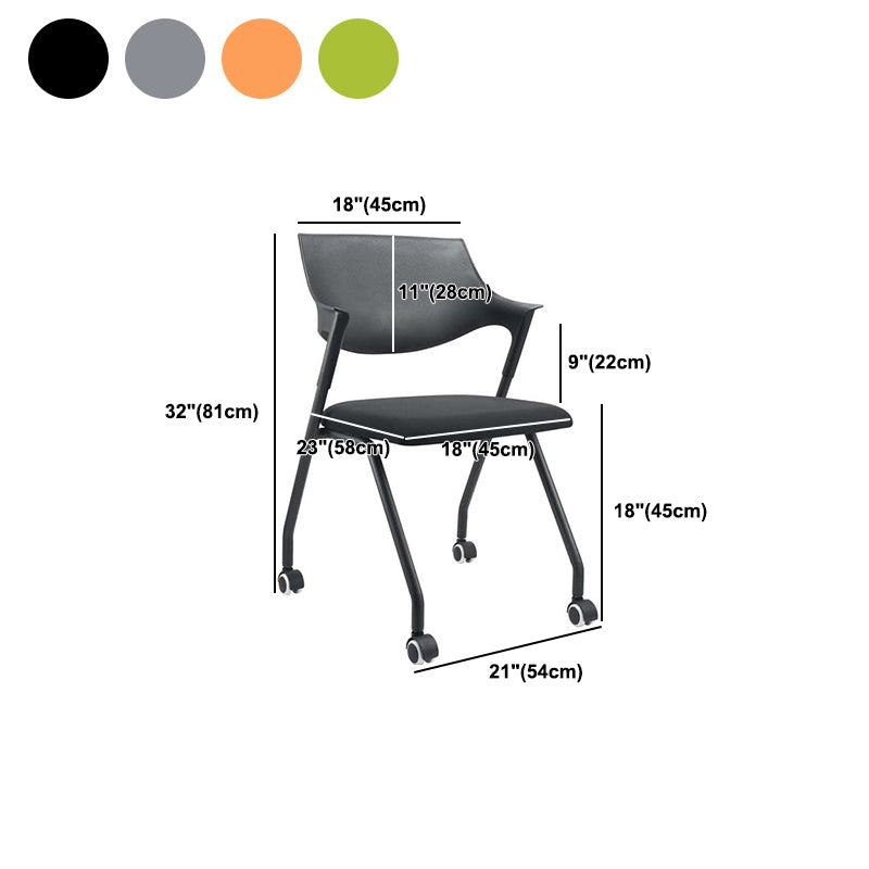 Contemporary Desk Chair Low Back Armless Upholstered Office Chair