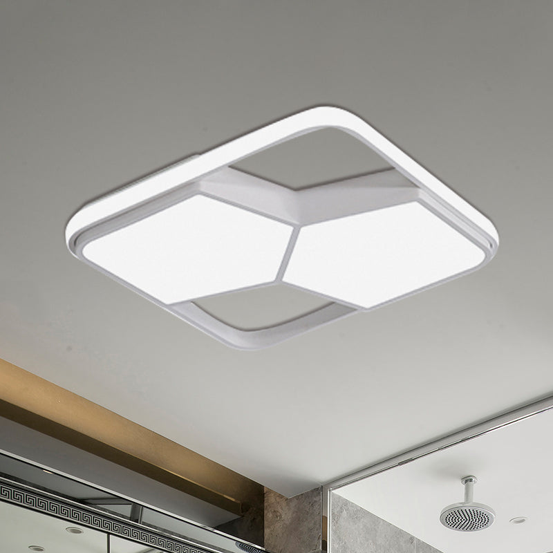 LED Geometrische Deckenleuchte Zeitgenössische Schwarz/Weiß Acryl Flush Mount Lampe in der warmen/weißen Beleuchtung für Schlafzimmer