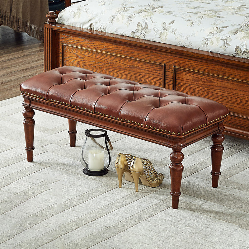 16.1" Wide Upholstered Seating Bench Traditional Entryway and Bedroom Bench with Cushioned