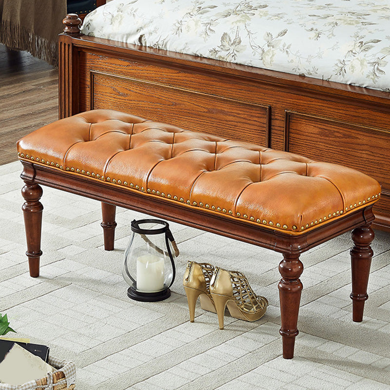 16.1" Wide Upholstered Seating Bench Traditional Entryway and Bedroom Bench with Cushioned