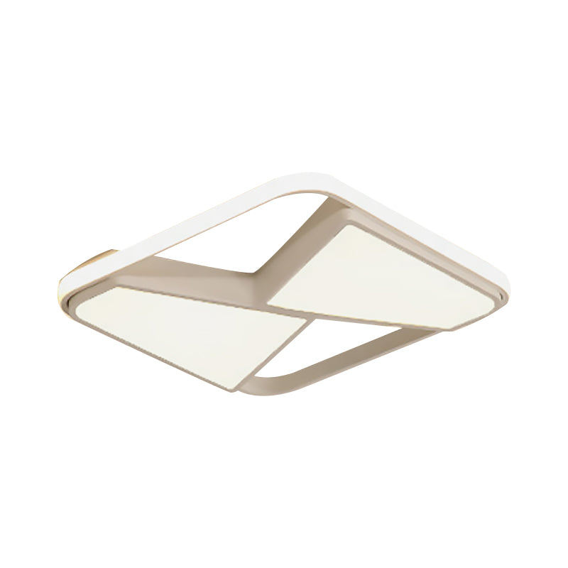 LED Vierkante Plafond Opgezette Licht Nordic Style Zwart/Wit Acryl Flush Hanglamp in Warm/Wit Verlichting