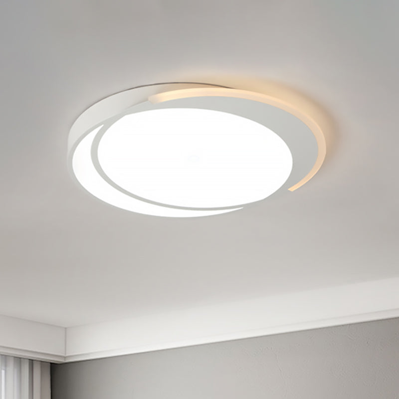 Contemporary Square/Round Flush Mounted Light Warm/White Lighting LED Ceiling Light Fixture in White