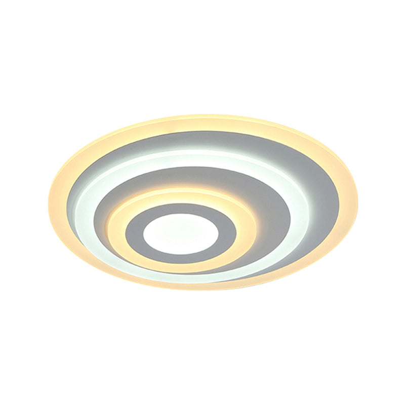 Ellipse Flushmount Simple Acrylique LED 14 "/19.5" /23.5 " Wide White Ceiling montés Fixture in Warm / White Light