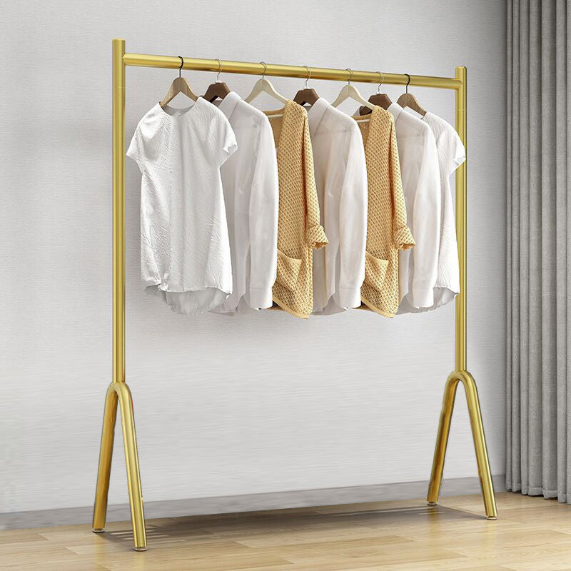 Contemporary Style Coat Hanger Metal 2 Legs Base Coat Rack for Living Room