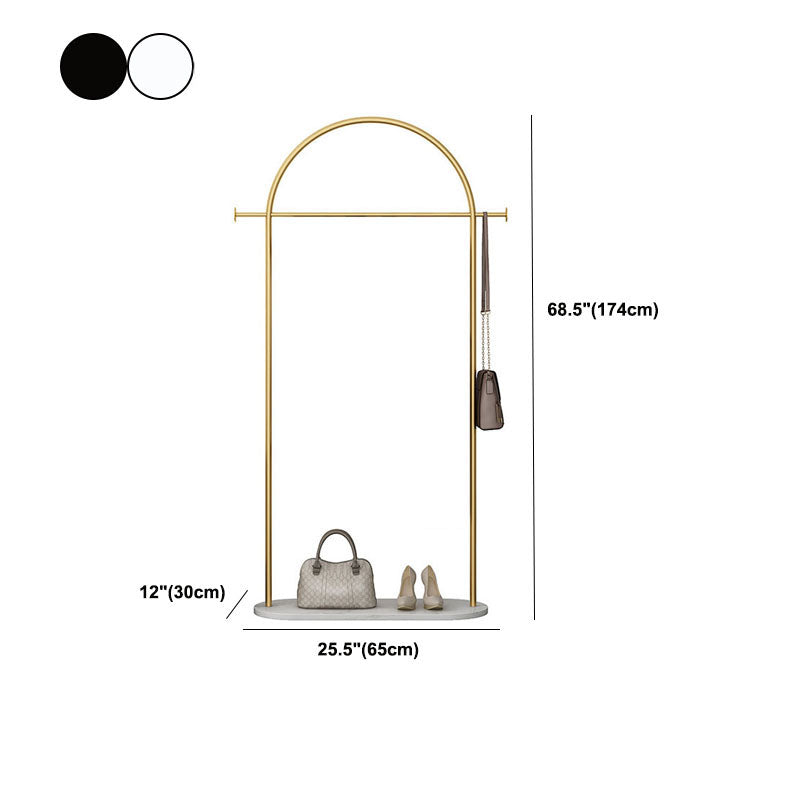 Contemporary Metal Entryway Kit Hanging Rail and 2 Hooks Coat Hanger