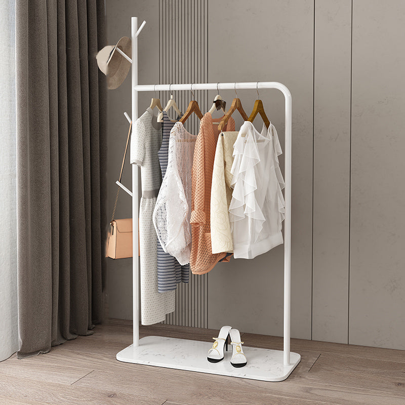 Contemporary Hall Stand Marble Bottom Hall Tree with Coat Hanger Hooks