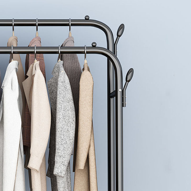 Modern Style Metallic Coat Rack Free Standing Hooks Design Coat Rack With Shelves