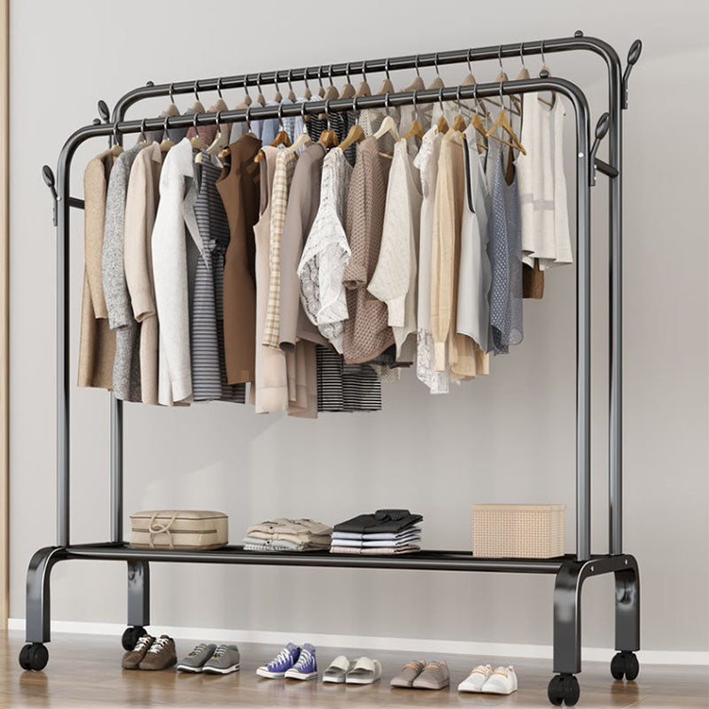 Modern Style Metallic Coat Rack Free Standing Hooks Design Coat Rack With Shelves