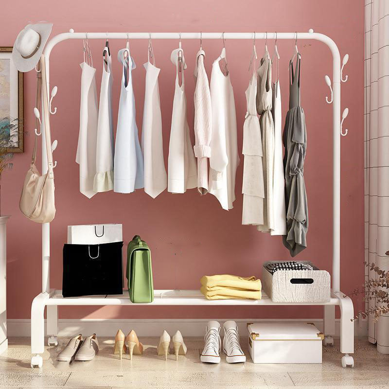 Modern Style Metallic Coat Rack Free Standing Hooks Design Coat Rack With Shelves