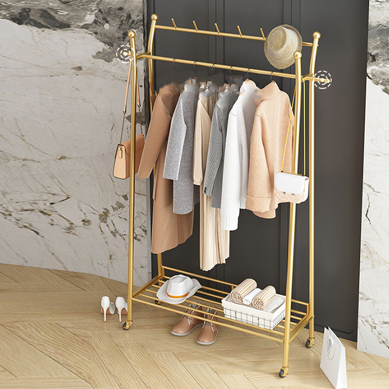 Luxurious Solid Color Hall Tree Free Standing Coat Rack with Storage Shelving