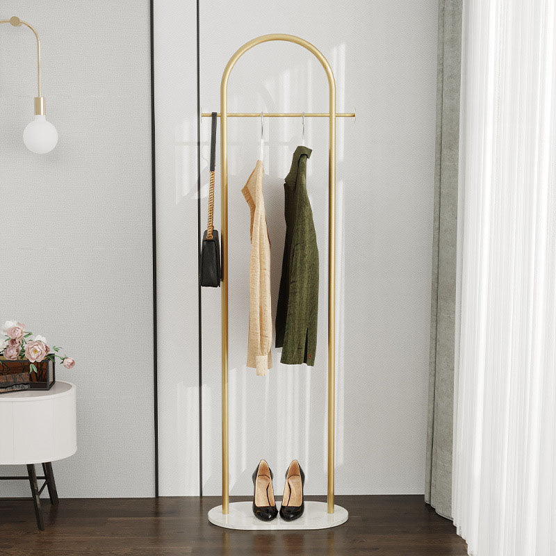 Glam Metallic Coat Hanger U-Shape Free Standing Coat Rack for Bedroom