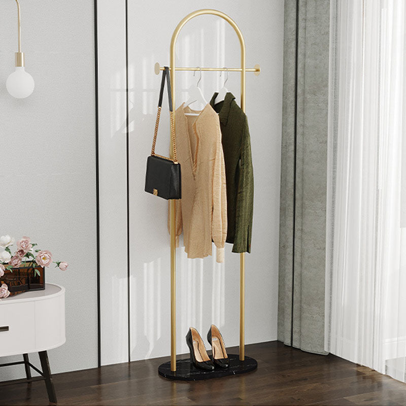 Glam Metallic Coat Hanger U-Shape Free Standing Coat Rack for Bedroom