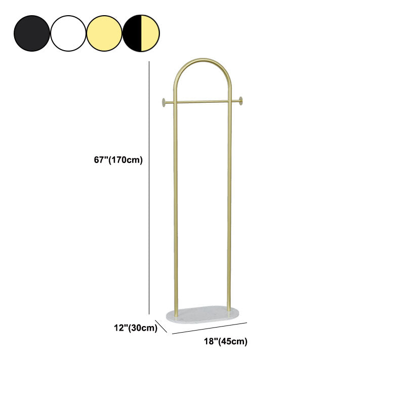 Glam Metallic Coat Hanger U-Shape Free Standing Coat Rack for Bedroom