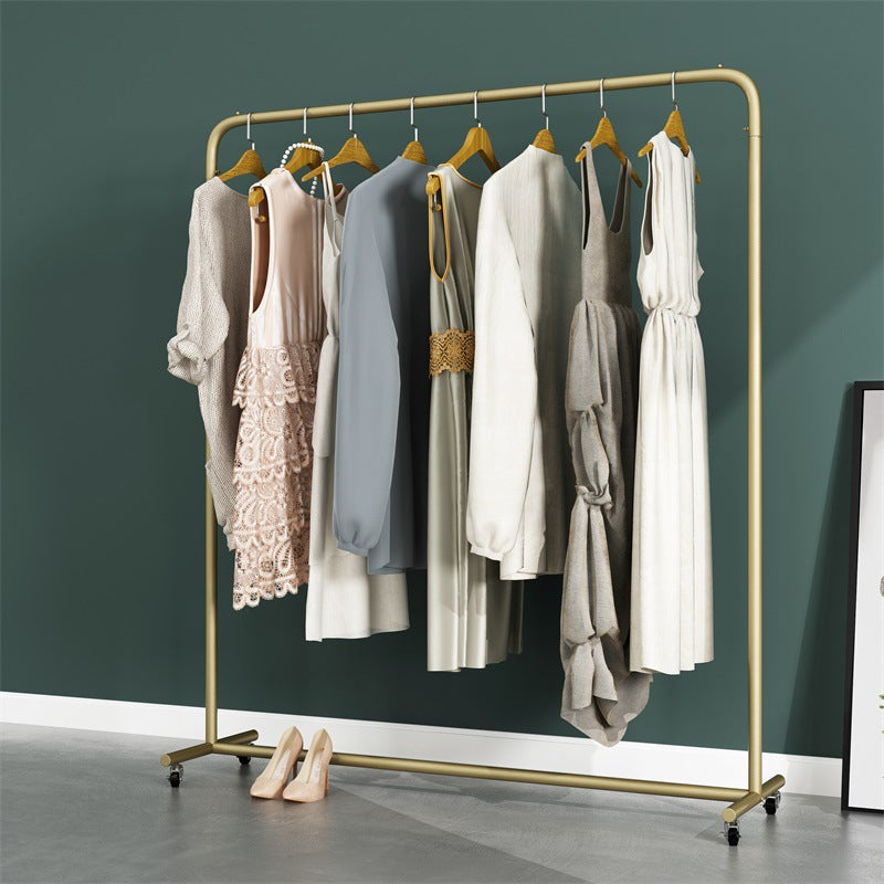 Industrial Style Coat Rack Metallic Free Standing Coat Rack with Sheave