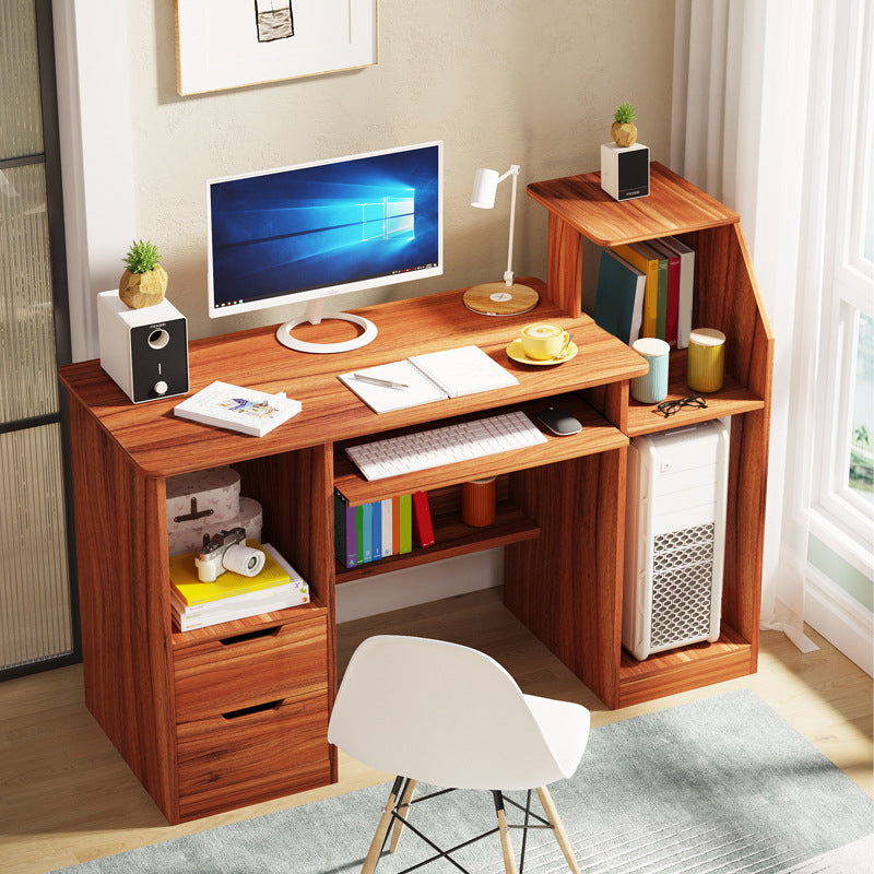 Contemporary Wood Credenza Desk Rectangular Home Writing Desk