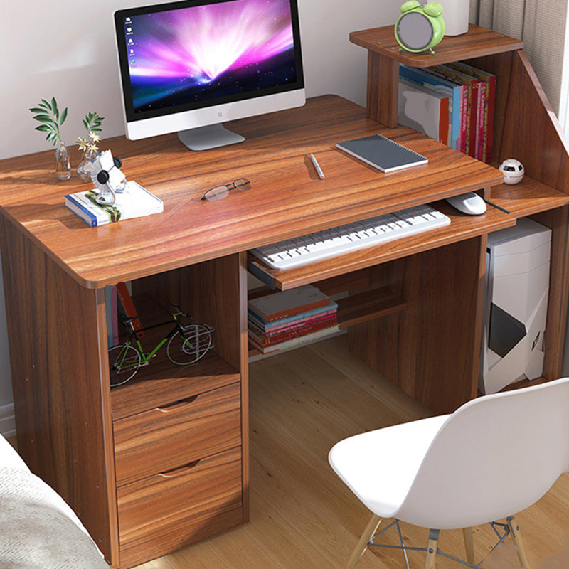 Contemporary Wood Credenza Desk Rectangular Home Writing Desk