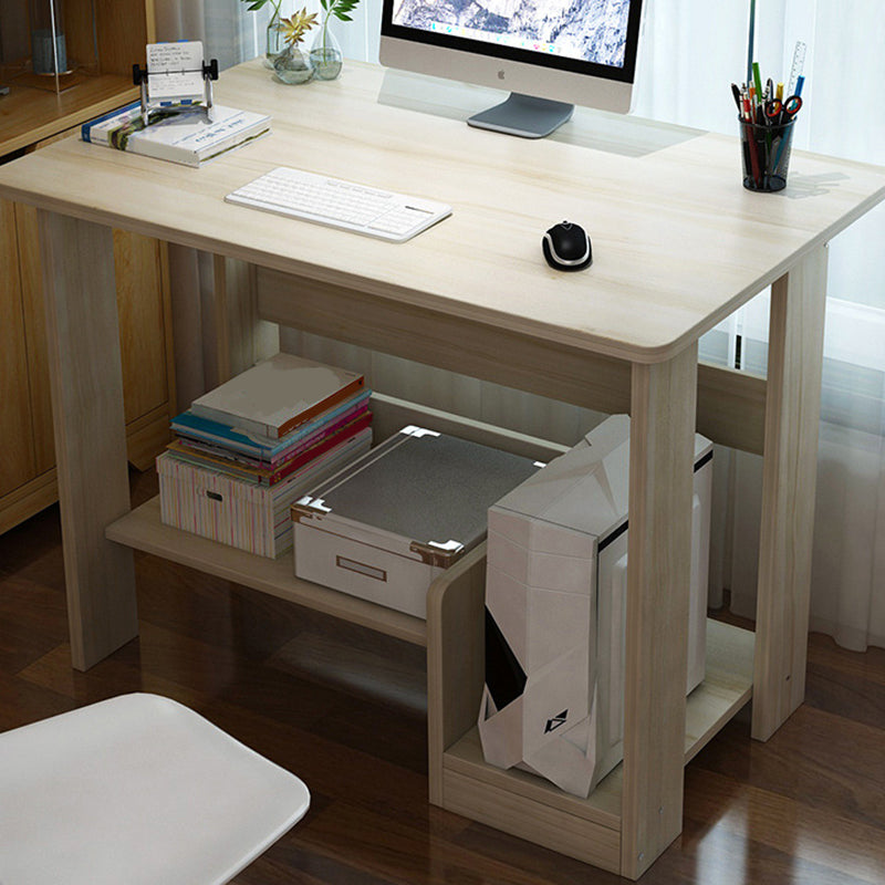 Contemporary Wood Credenza Desk Rectangular Home Writing Desk