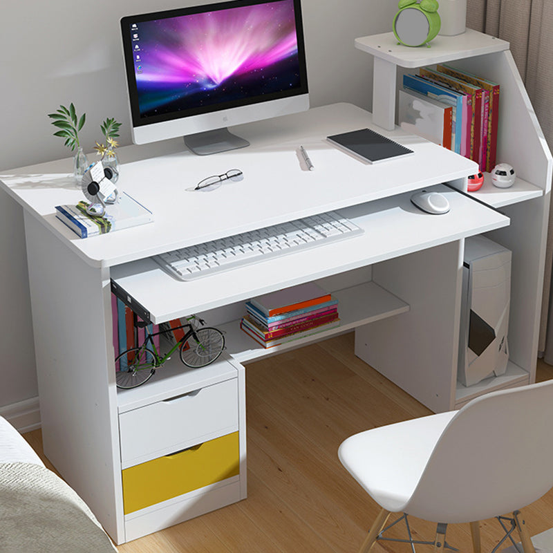 Contemporary Wood Credenza Desk Rectangular Home Writing Desk