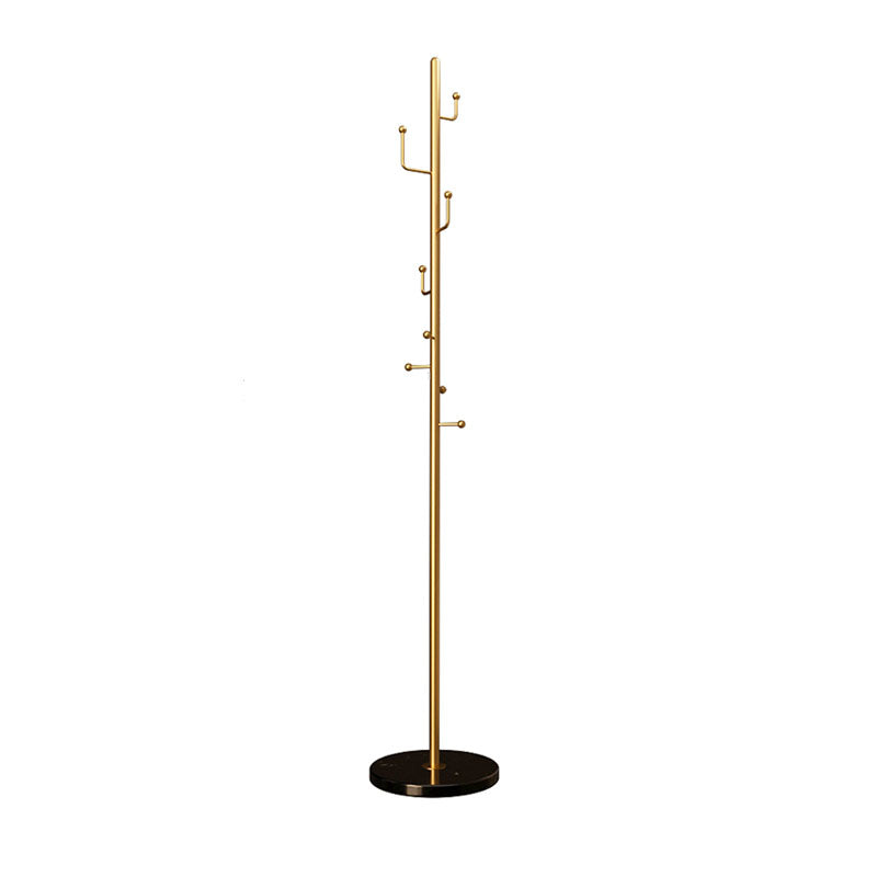 Modern Hall Tree Free Standing Metal Coat Rack With Coat Hooks