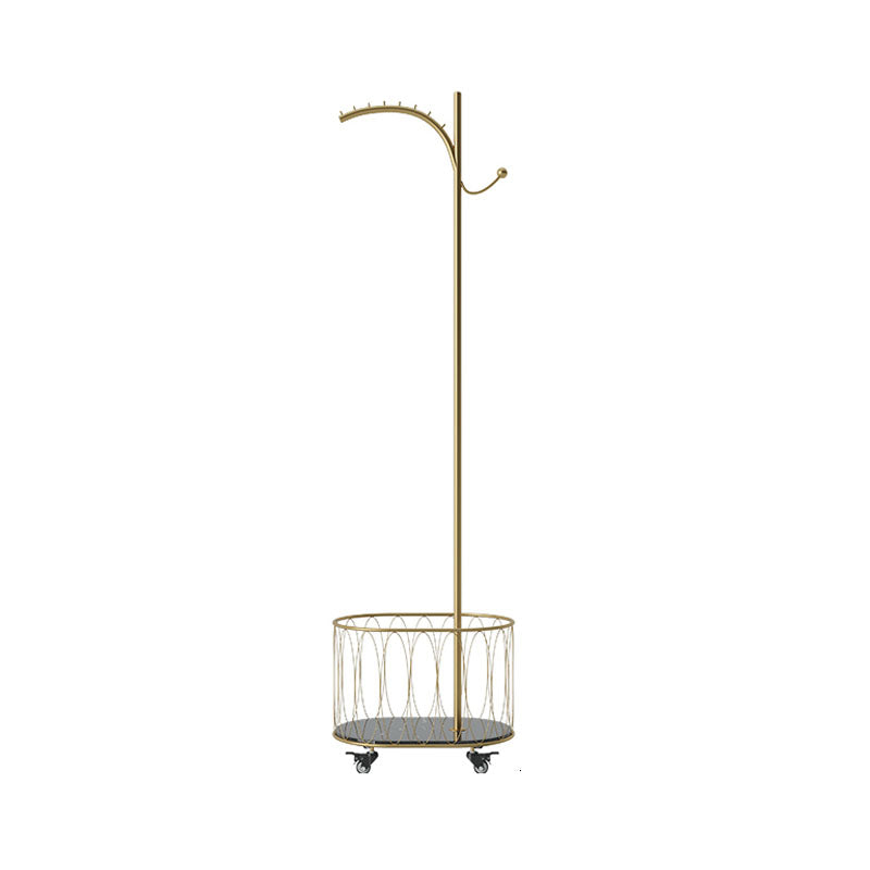 Gorgeous Metal Coat Rack Unique Storage Basket Coat Rack With Castors