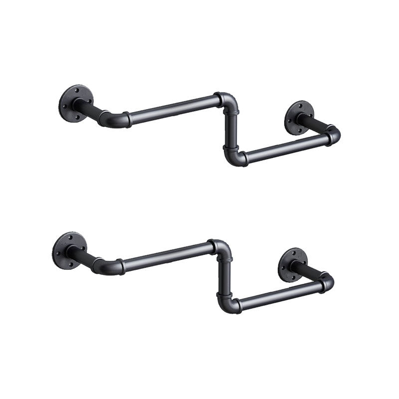 Industrial Coat Rack Irregular Shape Wall-Mounted Hanging Rail Entryway Kit