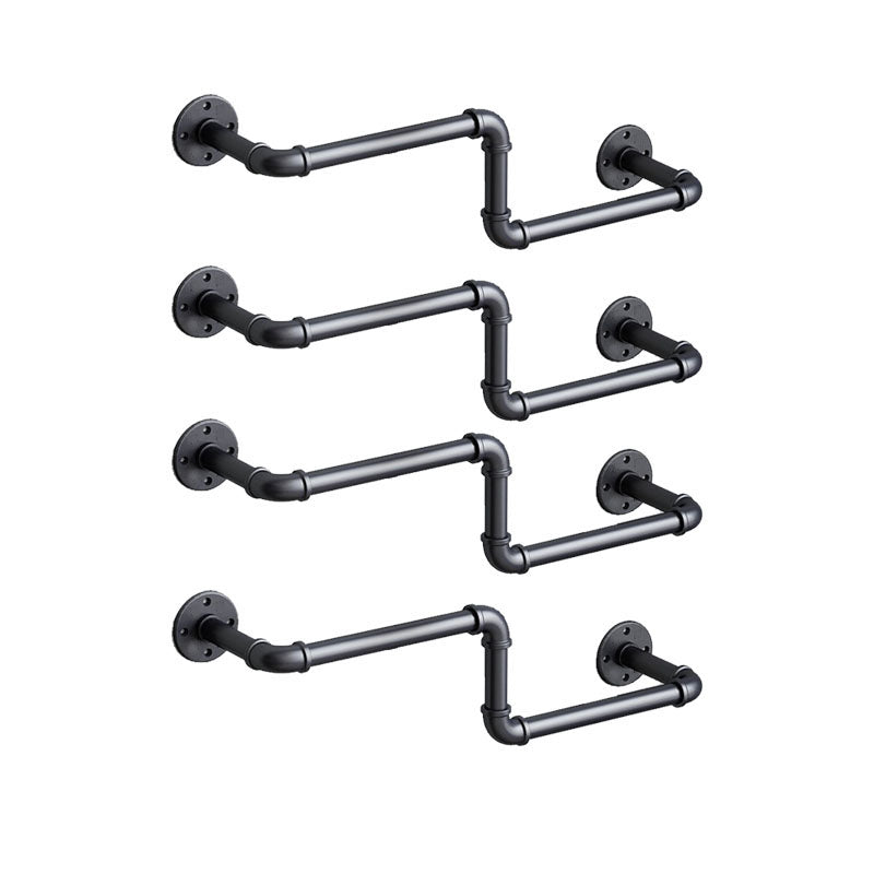 Industrial Coat Rack Irregular Shape Wall-Mounted Hanging Rail Entryway Kit