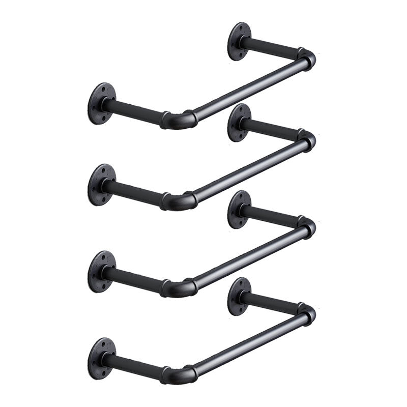 Industrial Coat Rack Irregular Shape Wall-Mounted Hanging Rail Entryway Kit