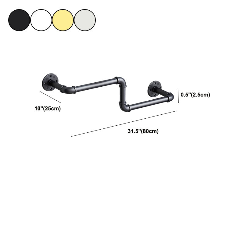 Industrial Coat Rack Irregular Shape Wall-Mounted Hanging Rail Entryway Kit