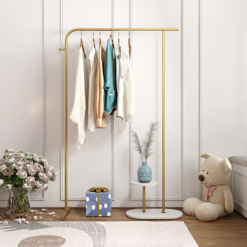 Luxurious Metal Free Standing Coat Hook Coat Rack with Marble Bottom