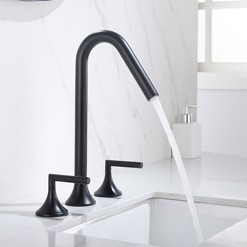 13 Inches Swivel Widespread Bathroom Faucet with Drain 2-Handle Bathroom Sink Faucet