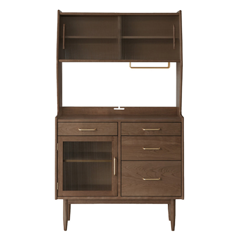 Modern Pine Dining Hutch 3 Drawers 16.5" W Hutch Cabinet for Dining Room