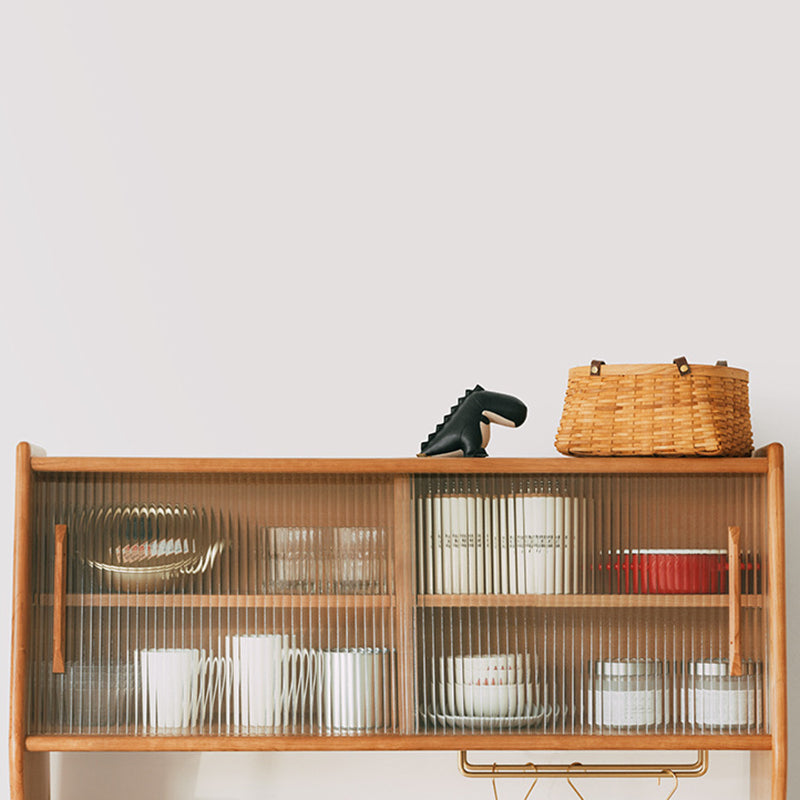 Modern Pine Dining Hutch 3 Drawers 16.5" W Hutch Cabinet for Dining Room