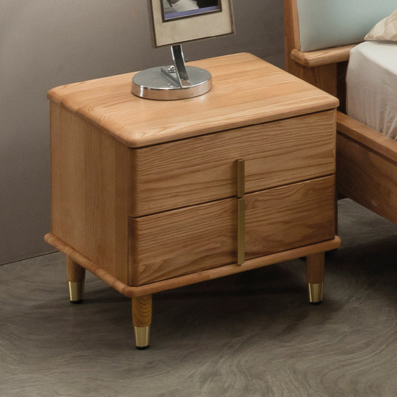 Solid Wood Nightstand Legs Included Accent Table Nightstand with Drawers