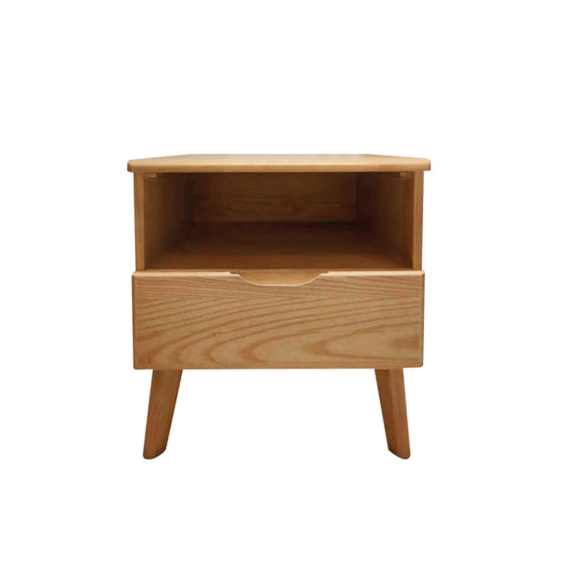 Solid Wood Nightstand Legs Included Accent Table Nightstand with Drawers