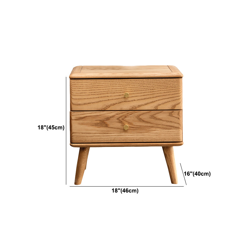 Solid Wood Nightstand Legs Included Accent Table Nightstand with Drawers