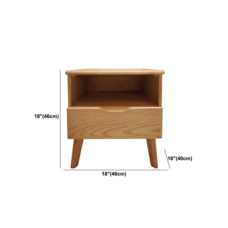 Solid Wood Nightstand Legs Included Accent Table Nightstand with Drawers