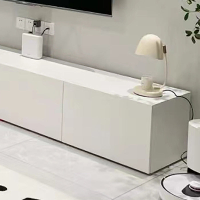 Modern White TV Console Contemporary TV Stand with Drawers for Living Room