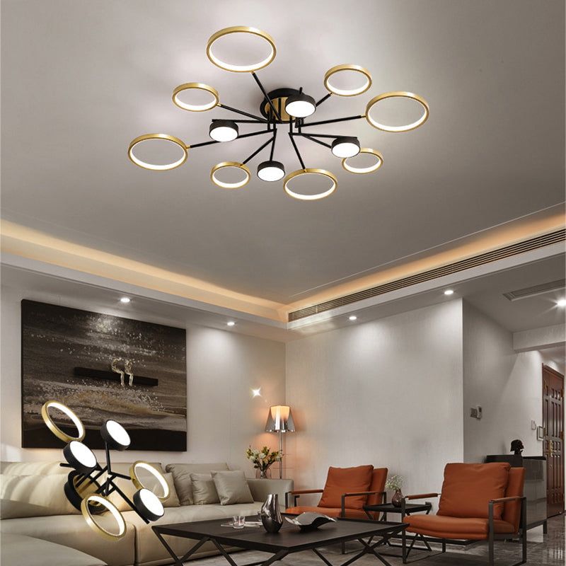 Modern Unique Shape Ceiling Mount Light Fixture Metal Ceiling Mounted Light