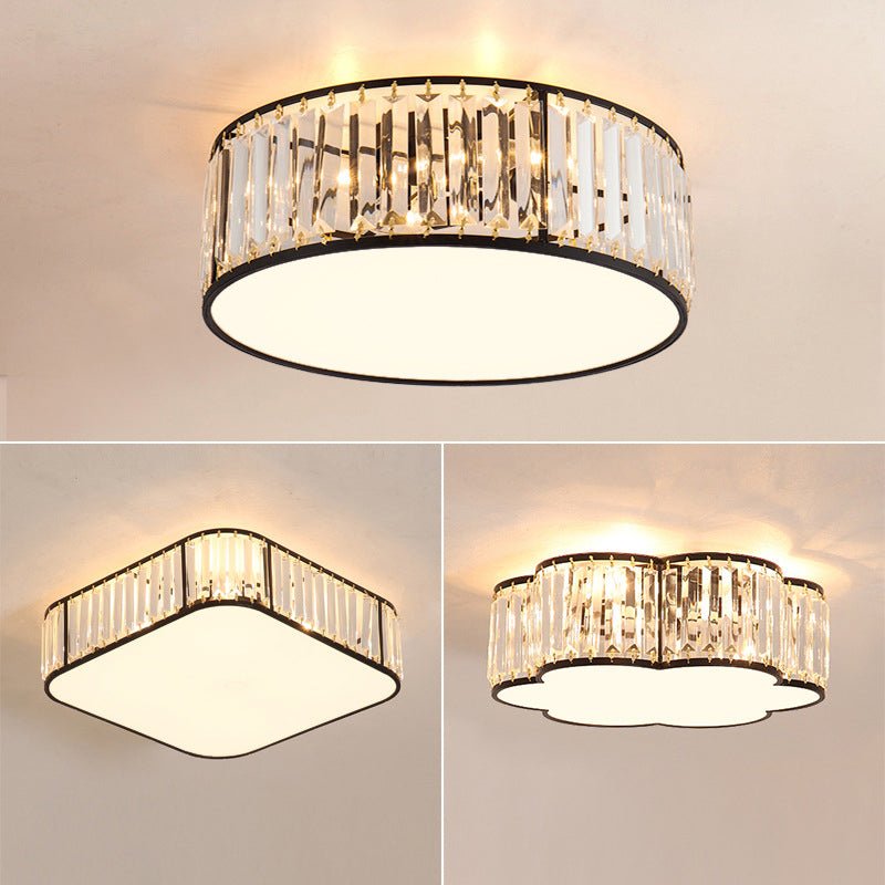 Crystal Geometric Flush Mount Lights Contemporary Style Multi Lights Flush Mount Lighting