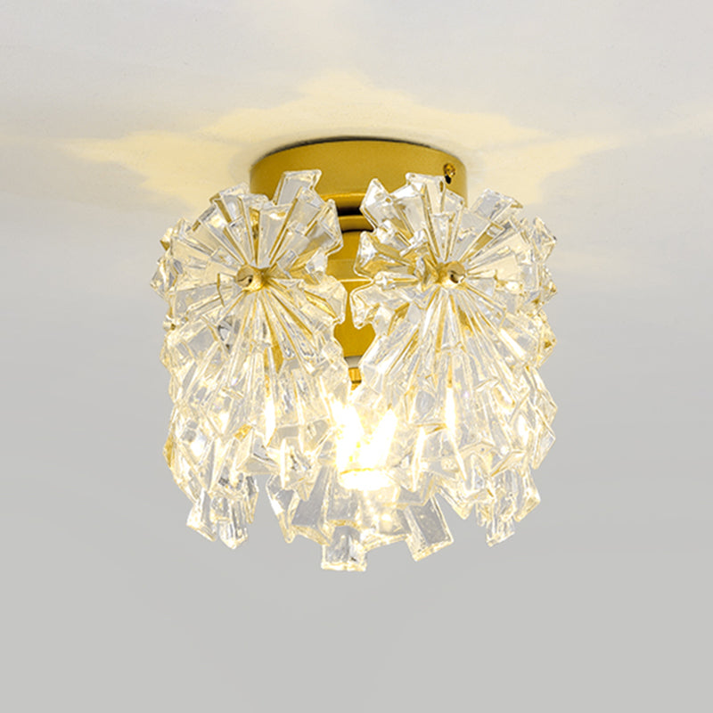 Light Luxury Style Ceiling Lamp Glass Shade Ceiling Light for Living Room