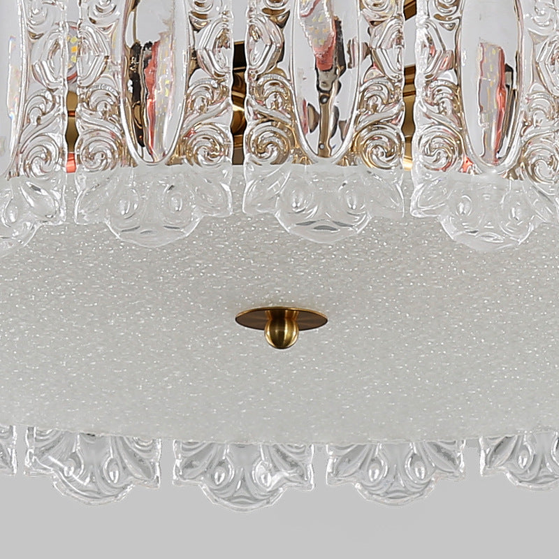 Glass Ceiling Lighting Fixture Minimalist Flush Mount Light Fixture for Bedroom