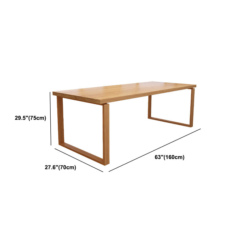 Contemporary Pine Writing Desk 29.52" H Natural Office Desk for Home