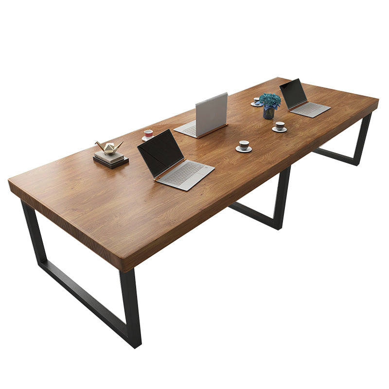 Contemporary Office Desk Rectangular Writing Desk in Natural