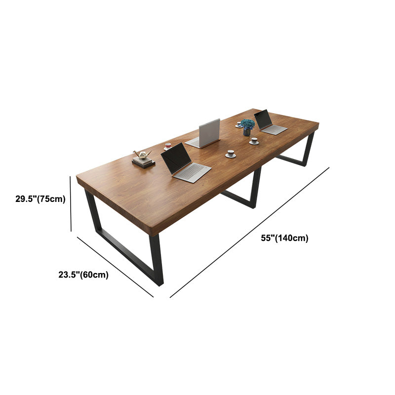 Contemporary Office Desk Rectangular Writing Desk in Natural